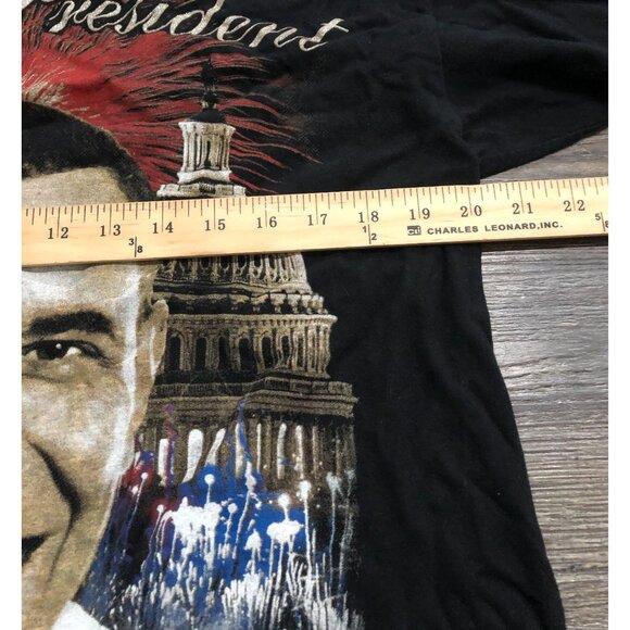 Y2K Barack Obama Mister President Adult Large Long Sleeve Tee T Shirt Black - Picture 4 of 5